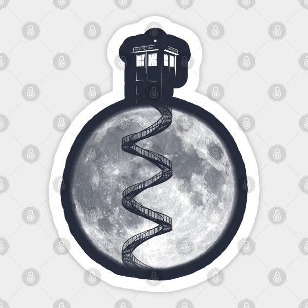 Tardis Staircase Sticker by SallySparrow